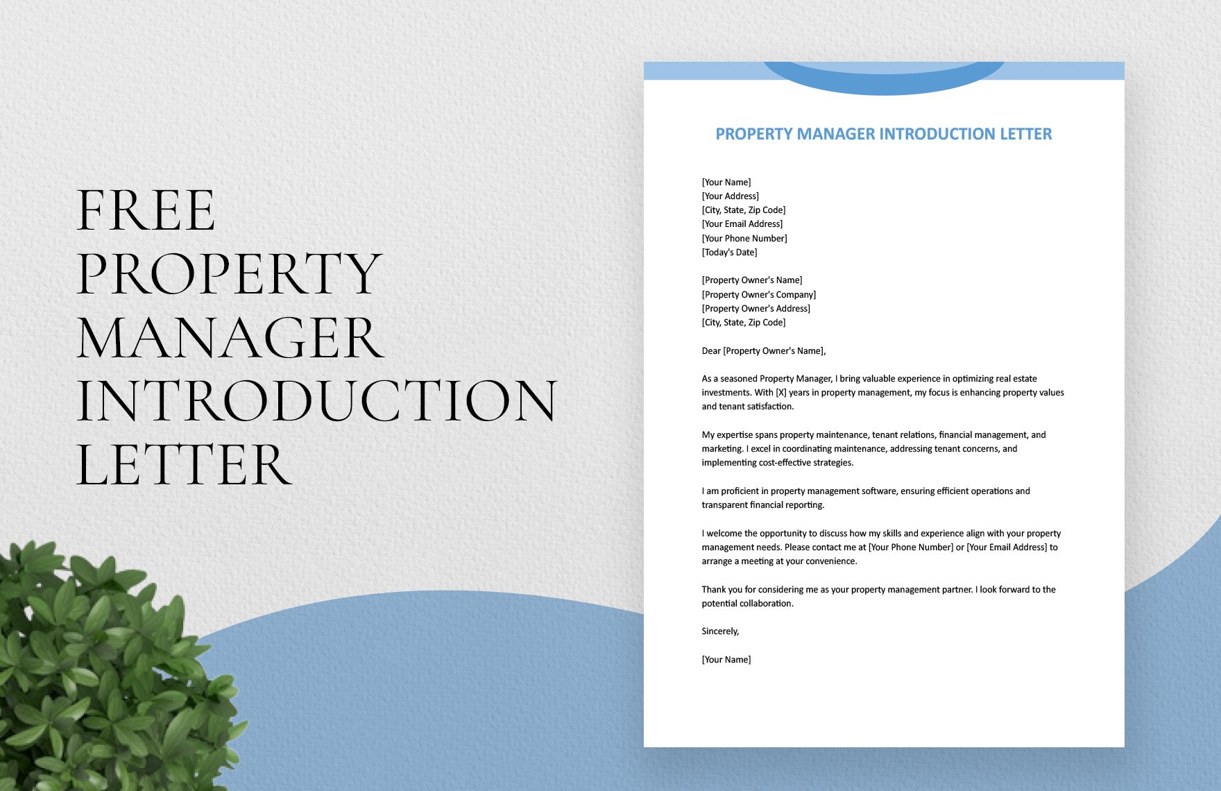 Property Manager Introduction Letter