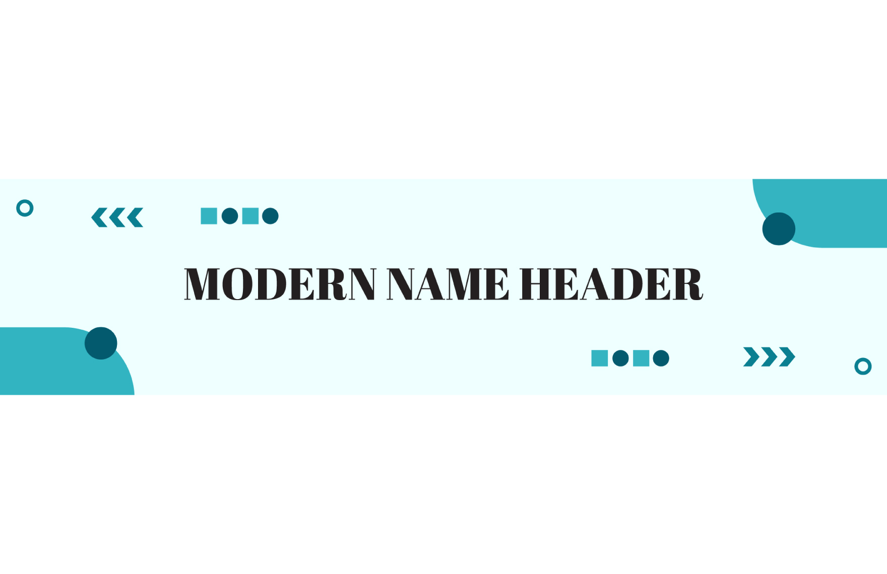 Modern Name Header