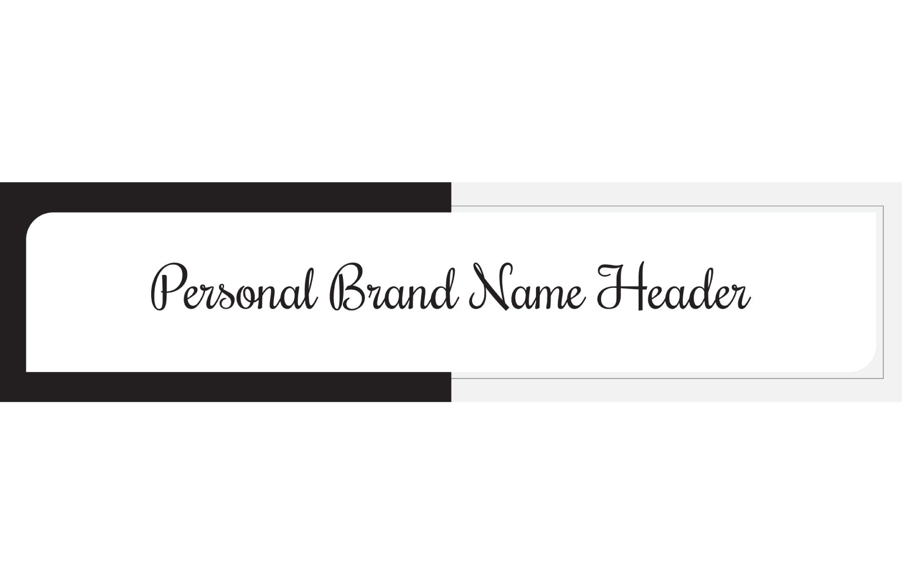 Personal Brand Name Header Template