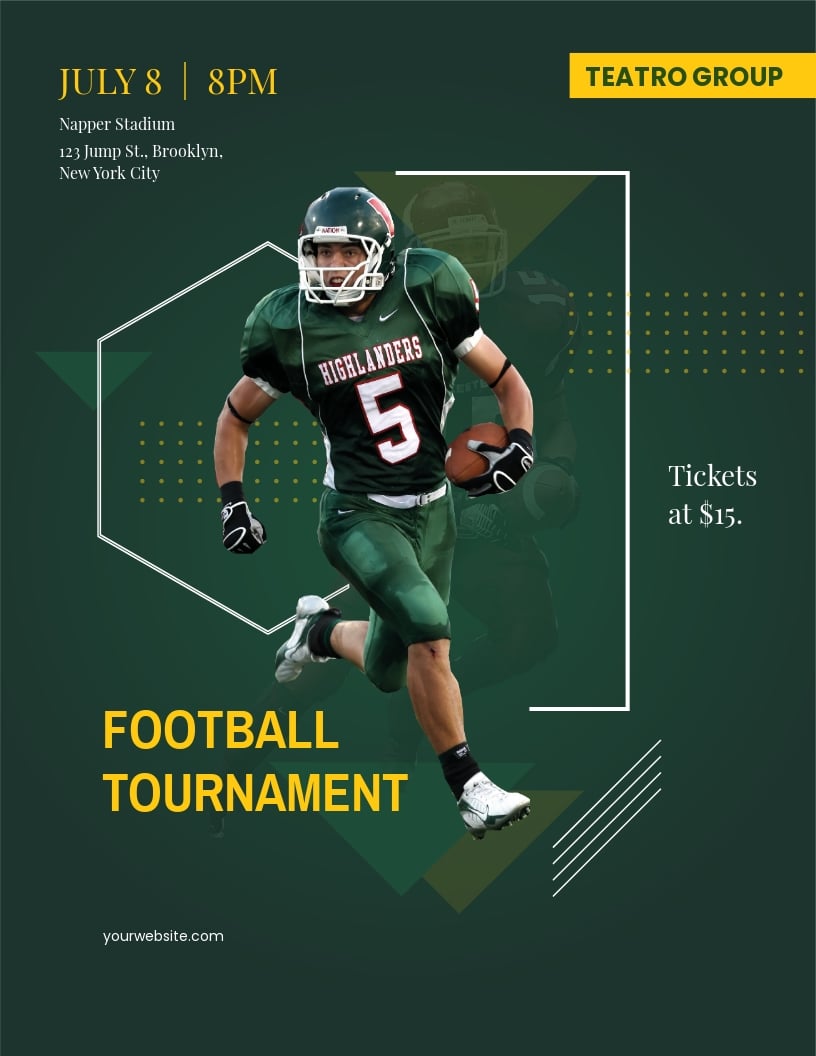 21+ Football Game Flyer Templates - Free Downloads  Template.net Throughout Football Camp Flyer Template Free