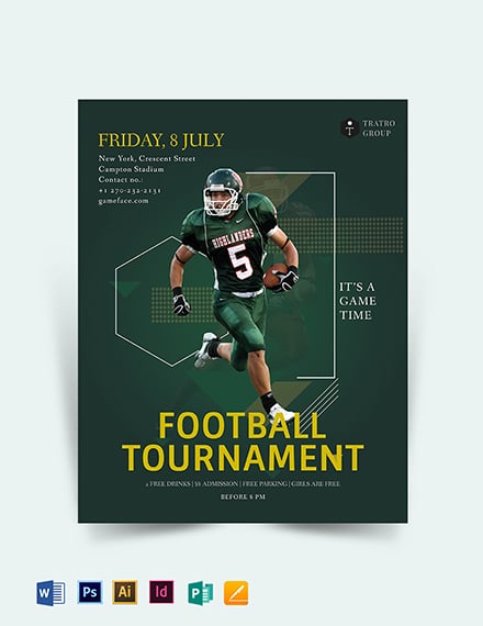 football game flyer template