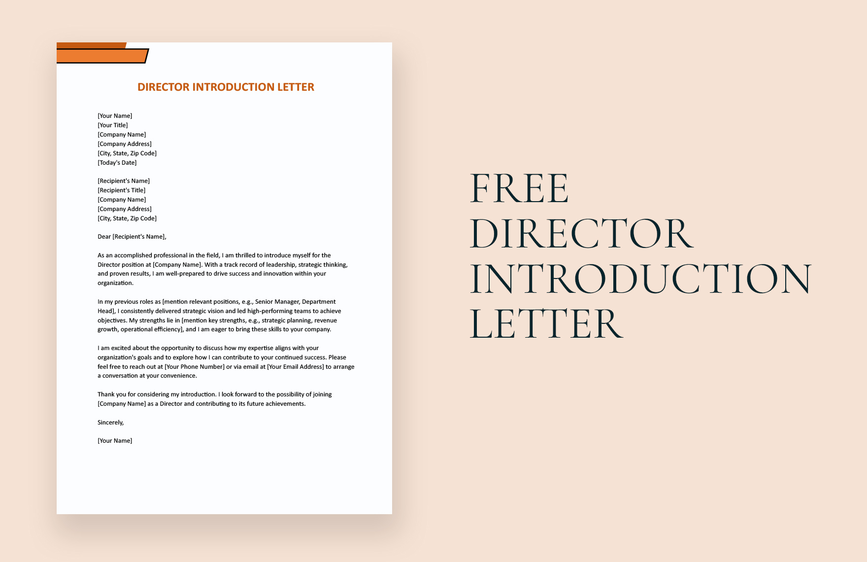 Director Introduction Letter in Word, Google Docs - Download | Template.net