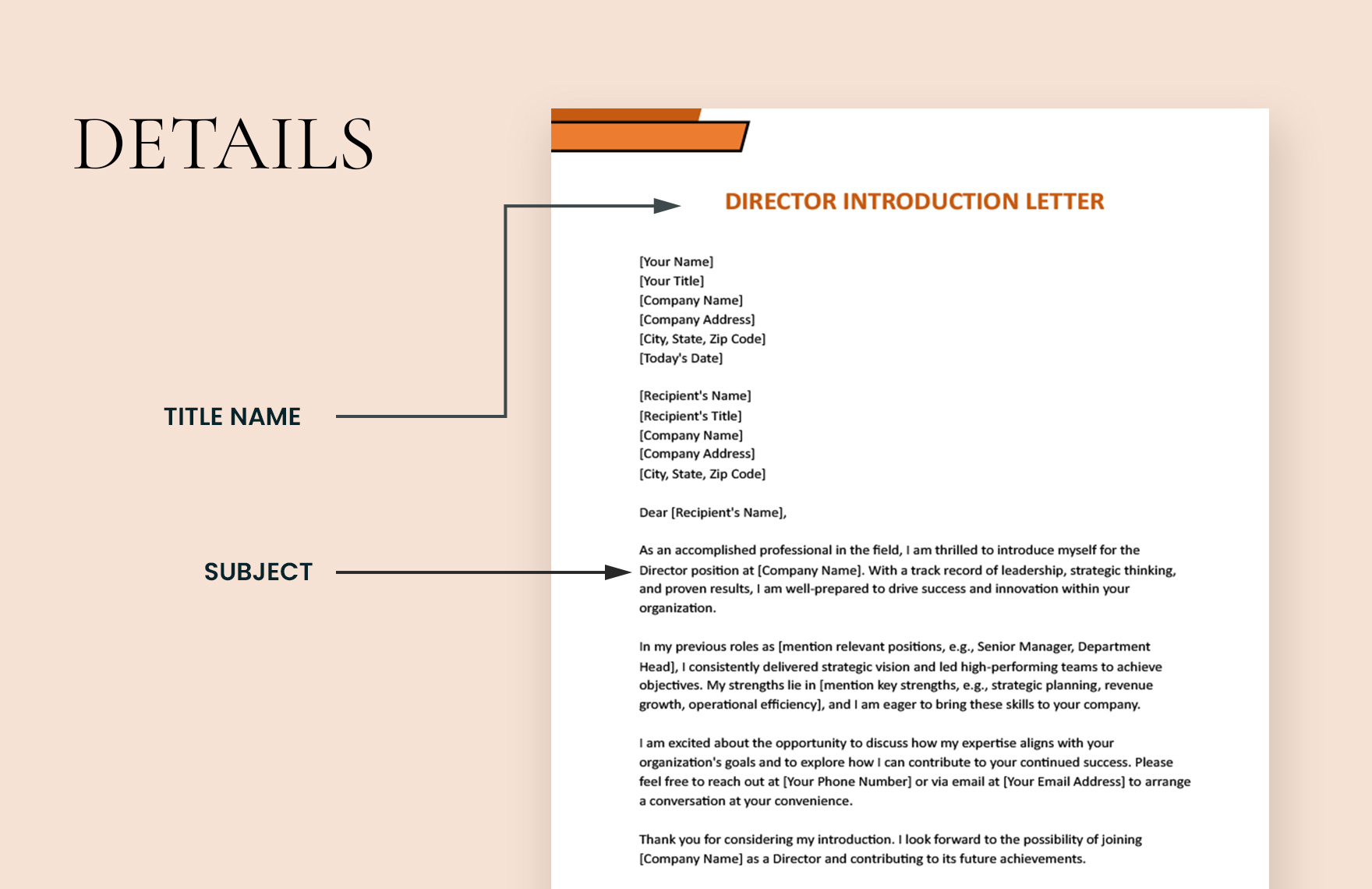 Director Introduction Letter