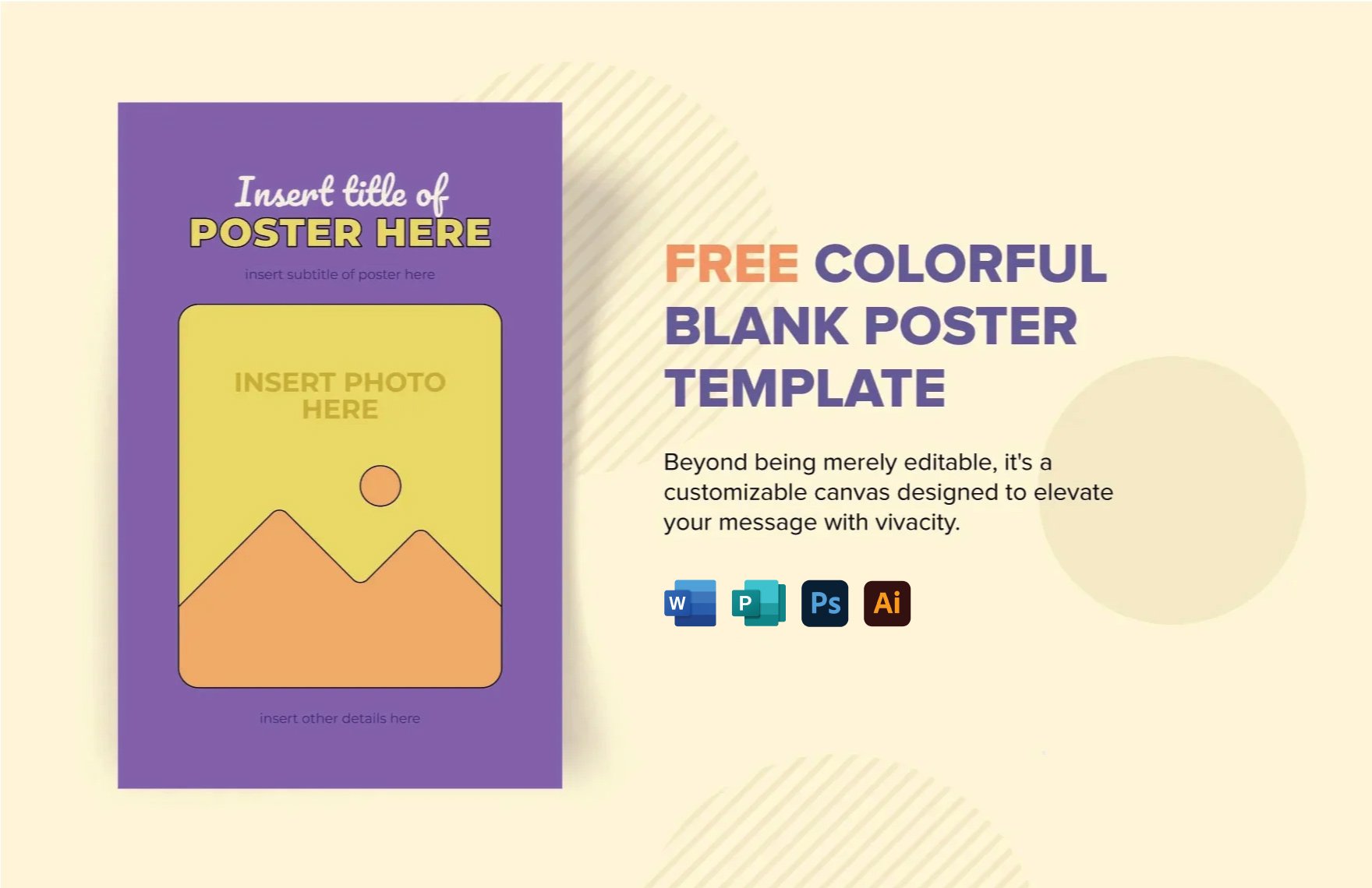 Colorful Blank Poster Template