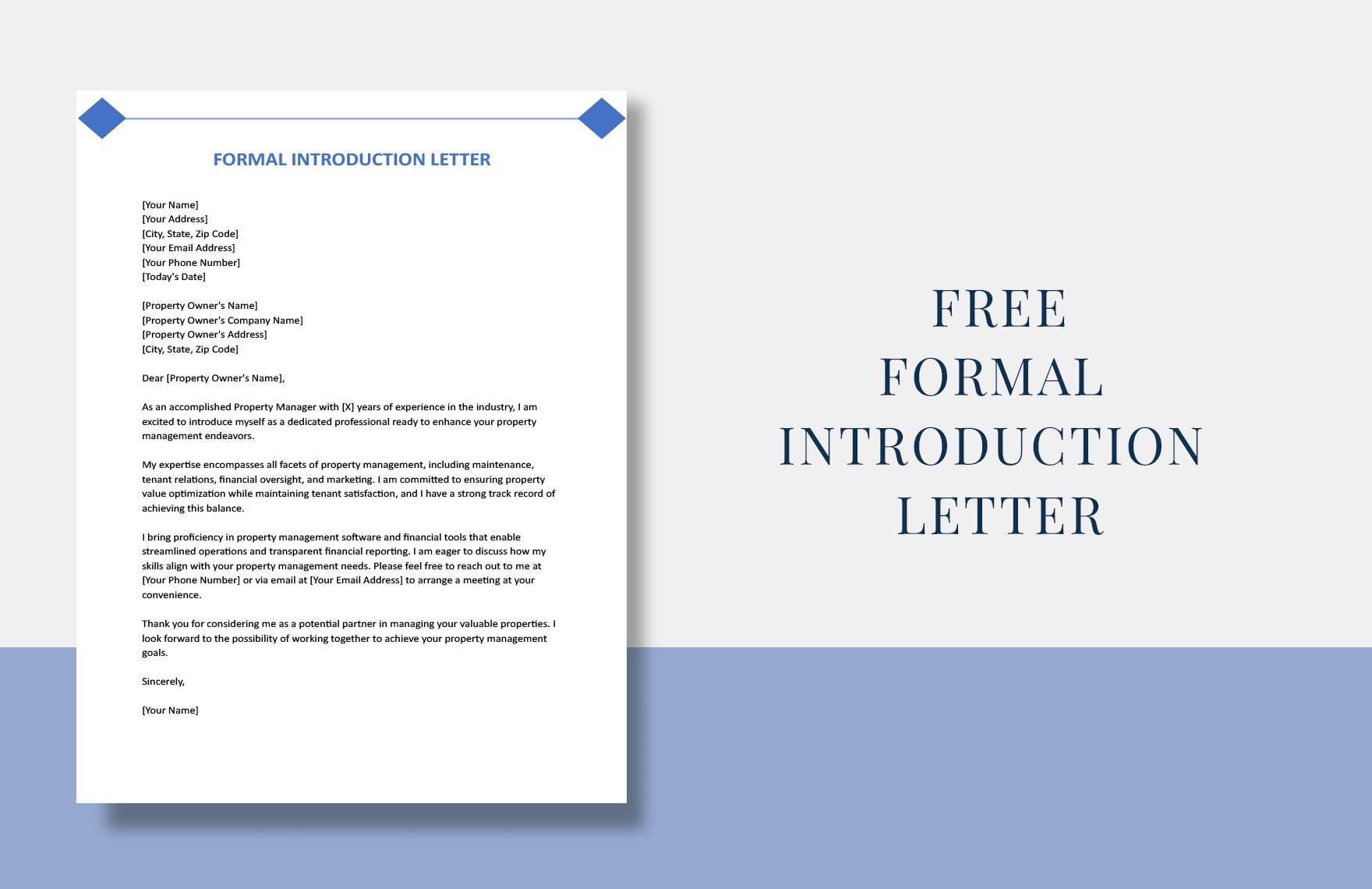 Free Formal Introduction Letter