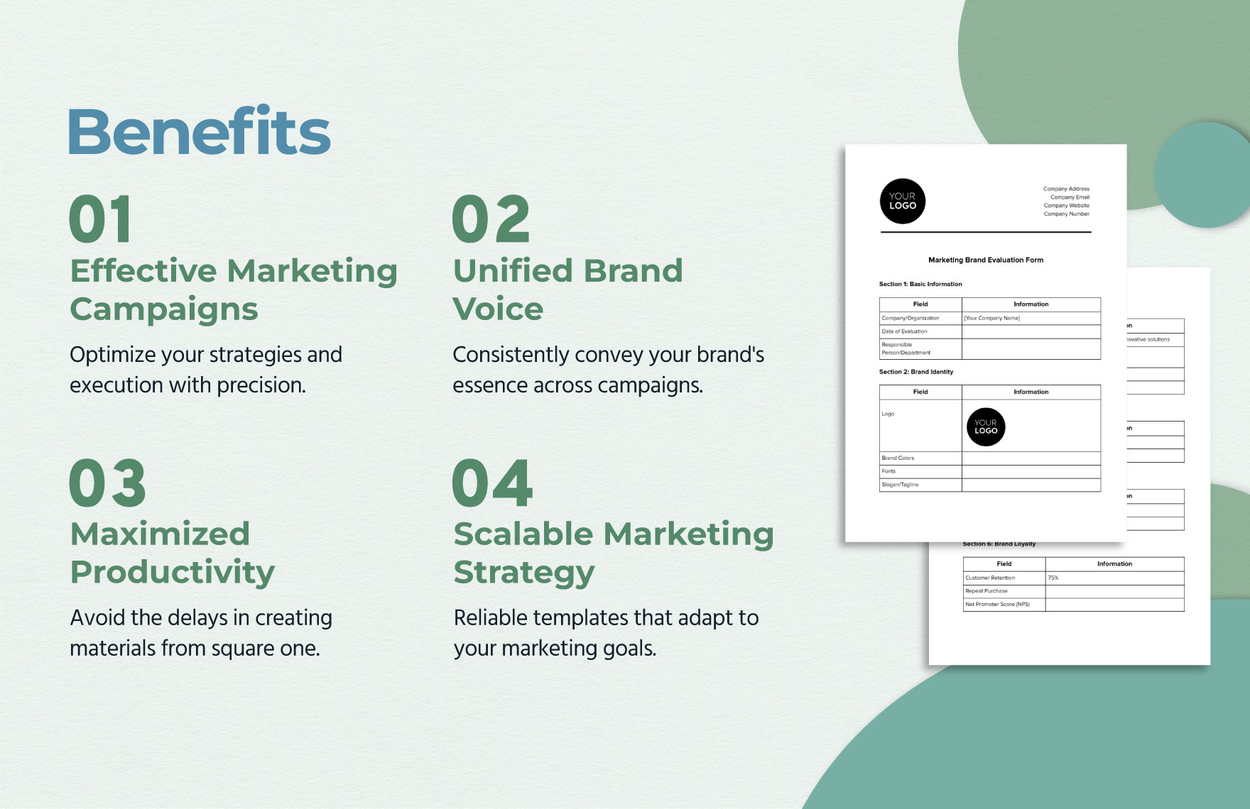Marketing Brand Evaluation Form Template
