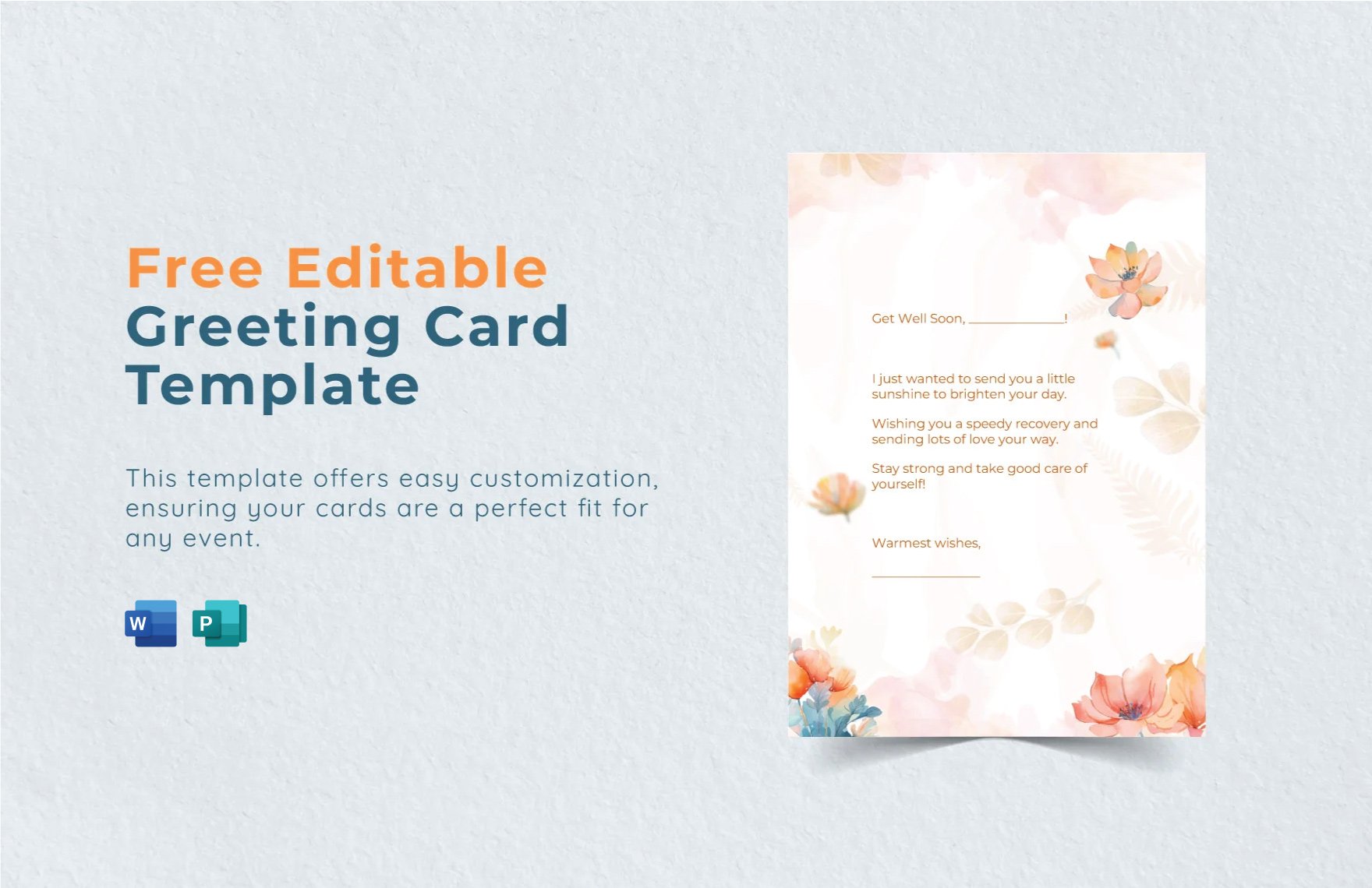 Editable Greeting Card Template