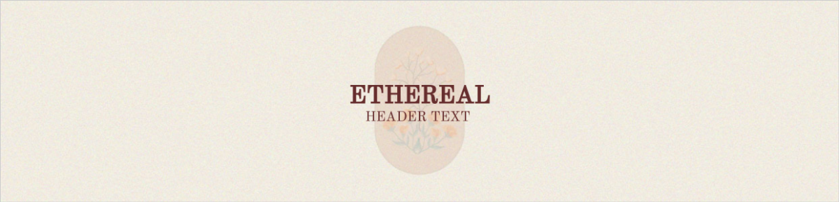 Free Ethereal Header Text Template