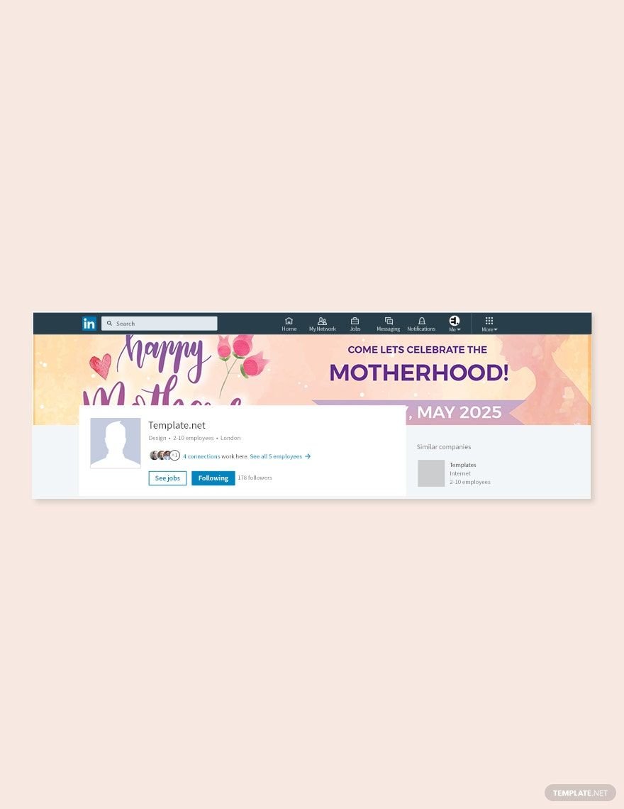 Mother's Day LinkedIn Company Cover Template
