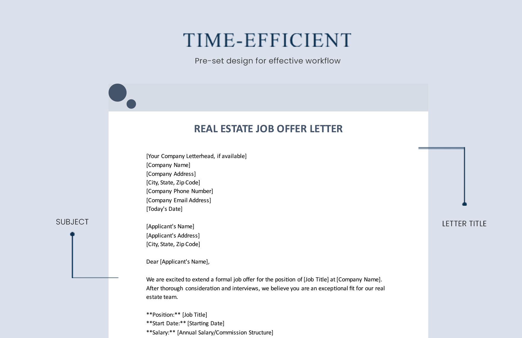 Real Estate Job Offer Letter