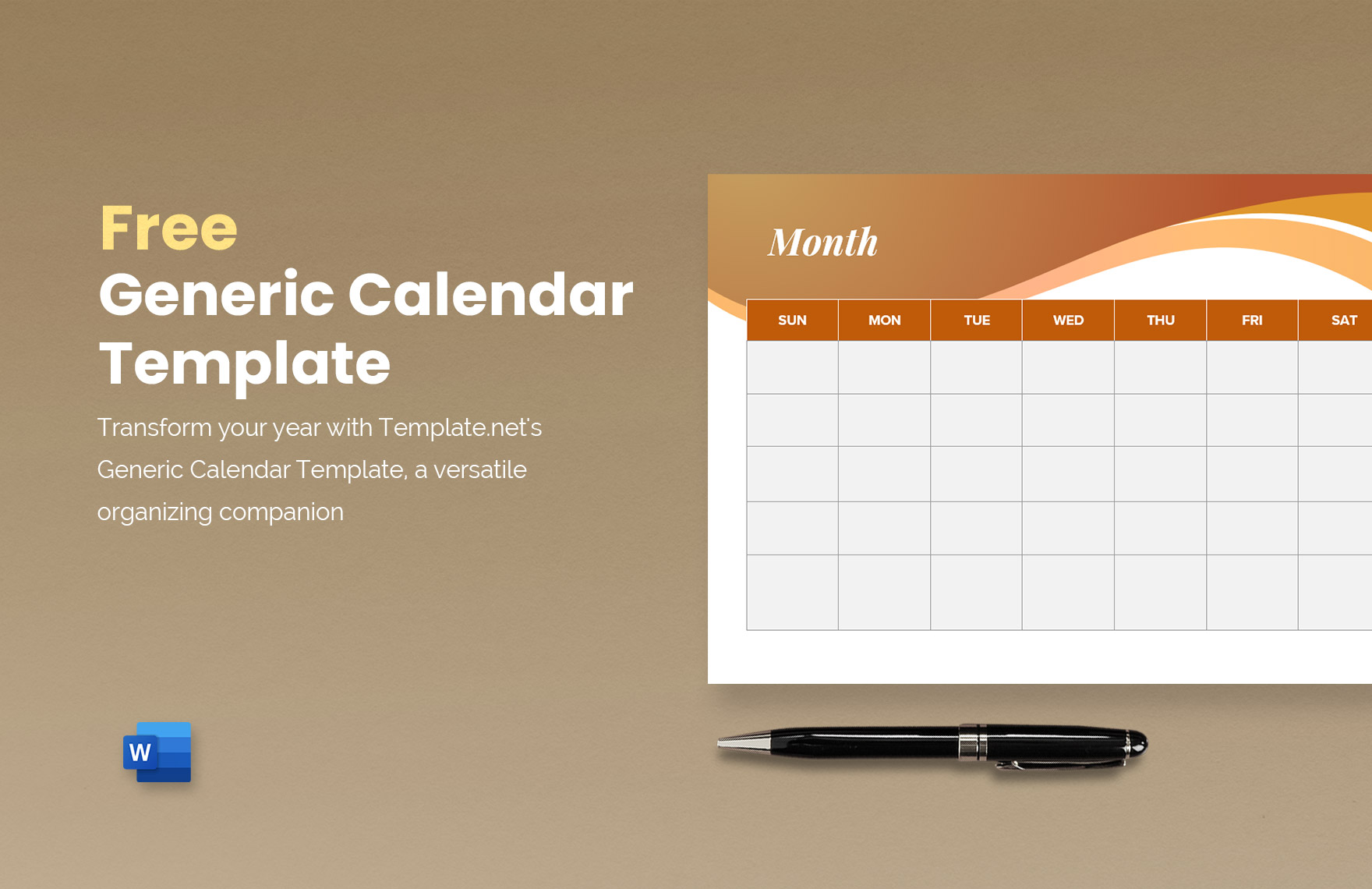 Generic Calendar Template