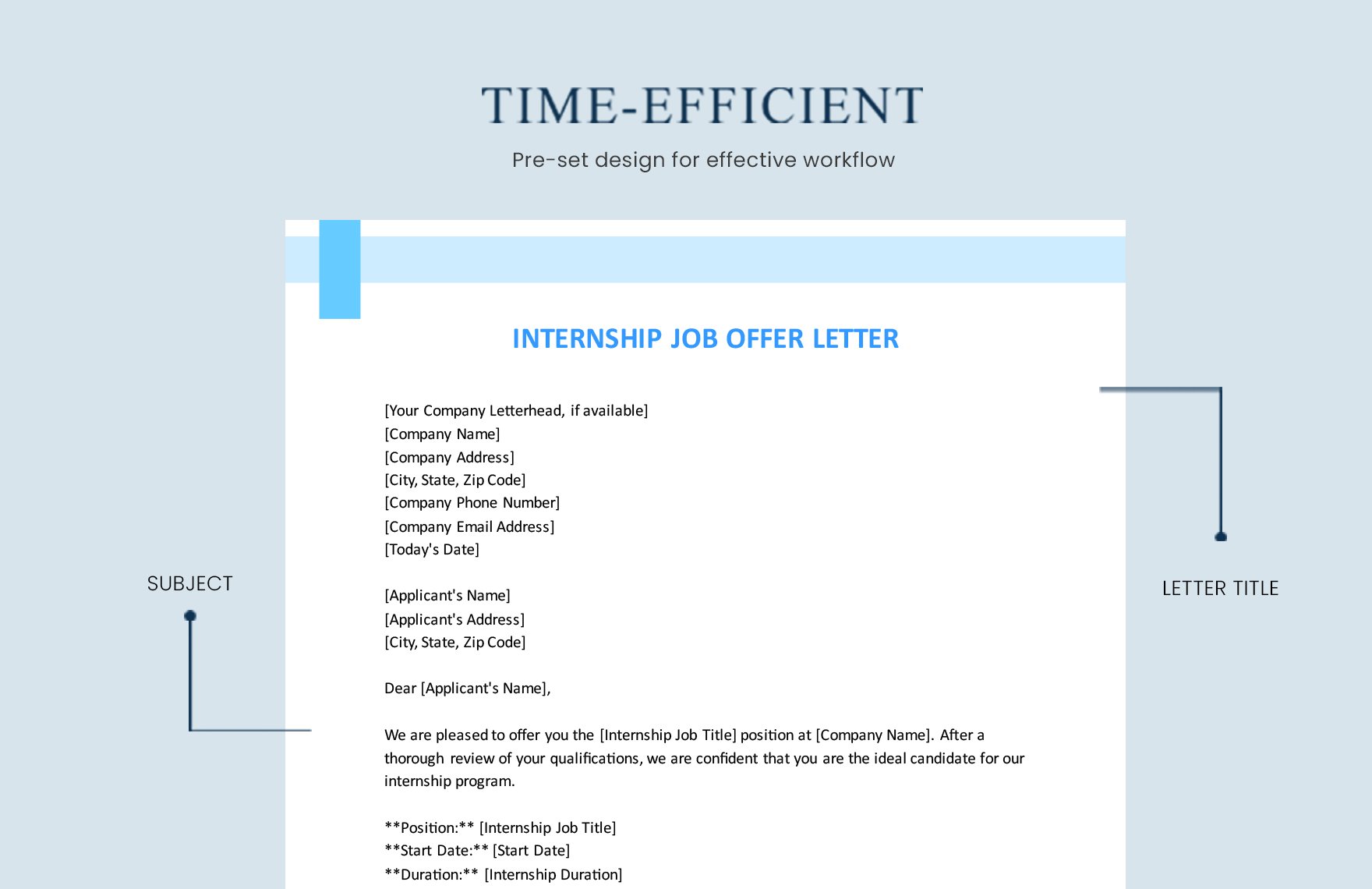 Internship Job Offer Letter