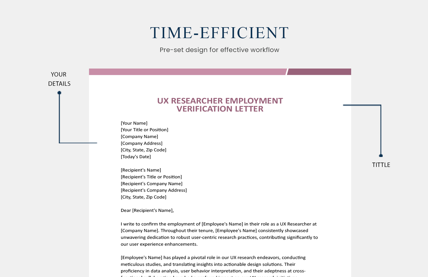 UX Researcher Employment Verification Letter