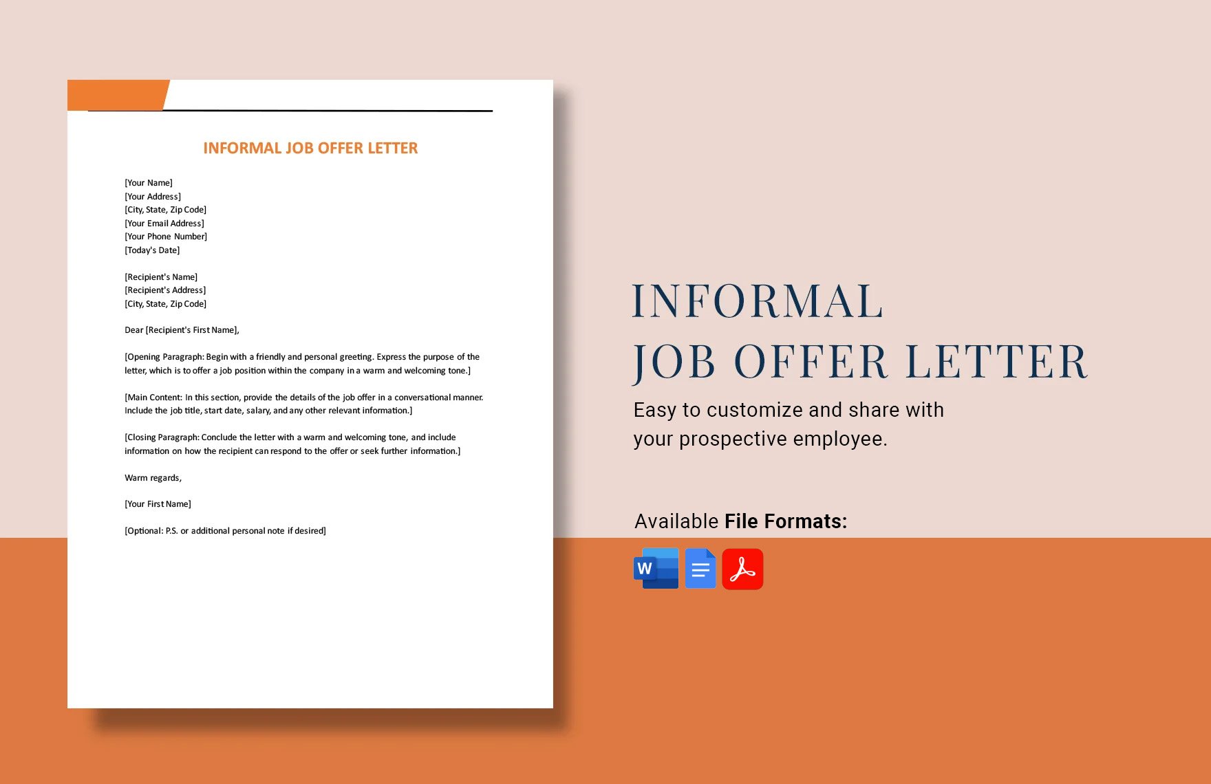Informal Job Offer Letter