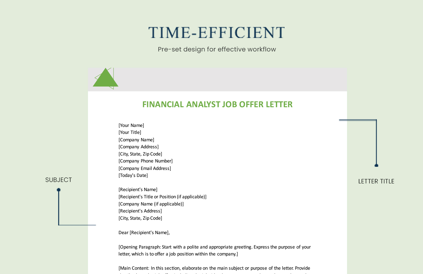 Financial Analyst Job Offer Letter