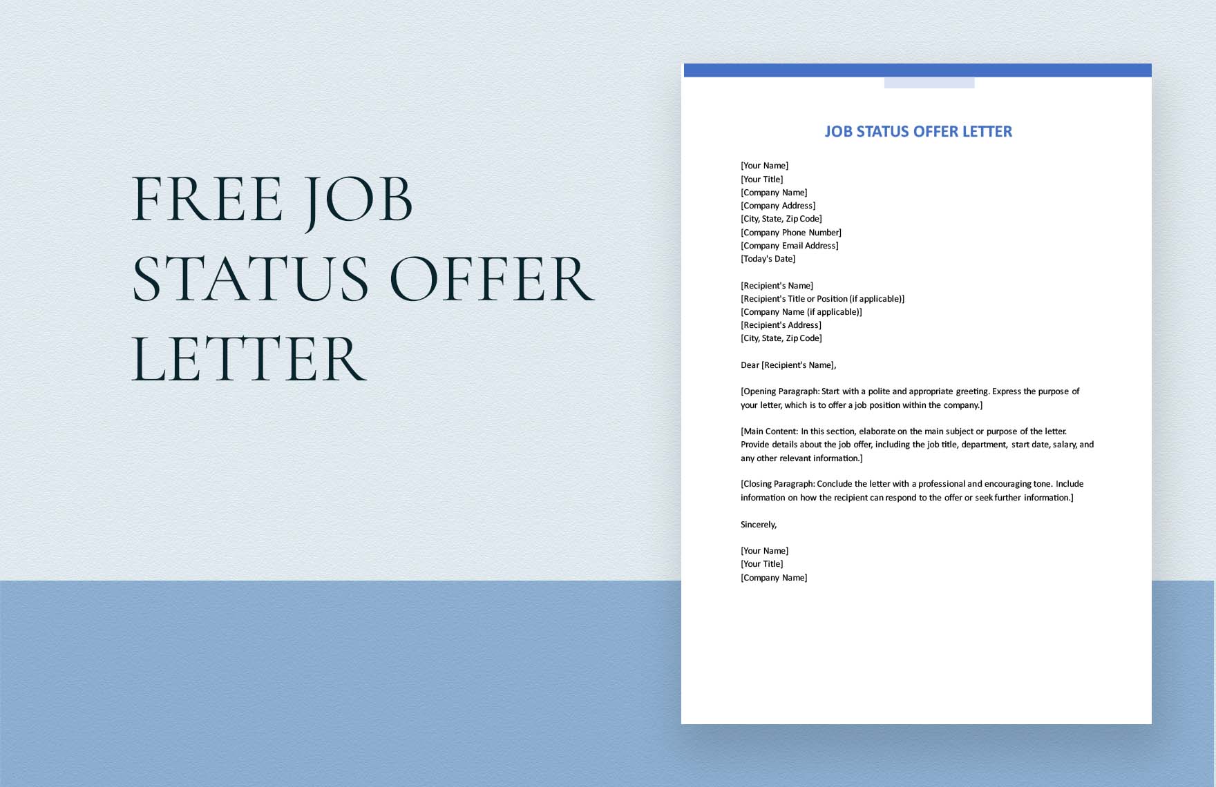 Job Status Offer Letter