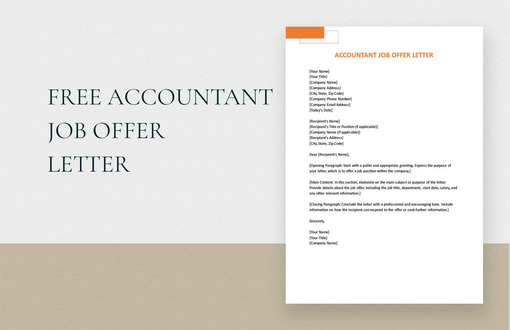 Accountant Job Offer Letter