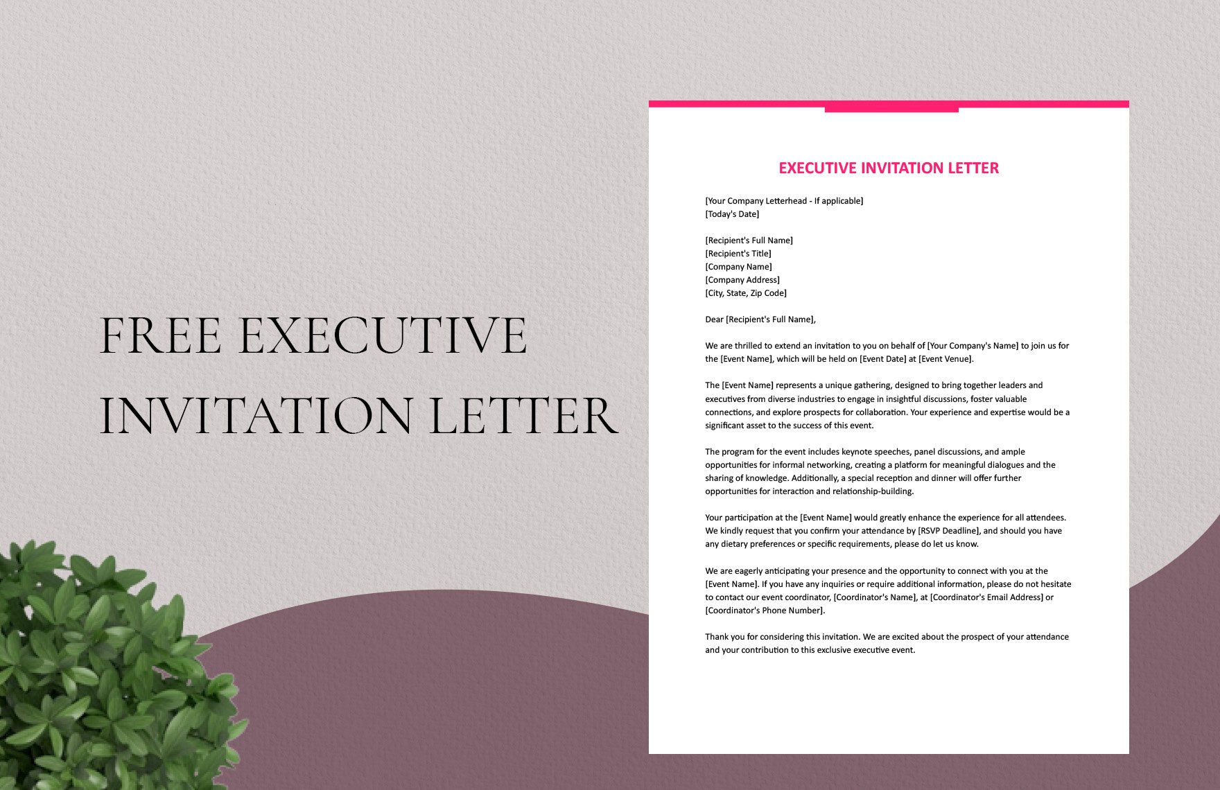 Executive Invitation Letter