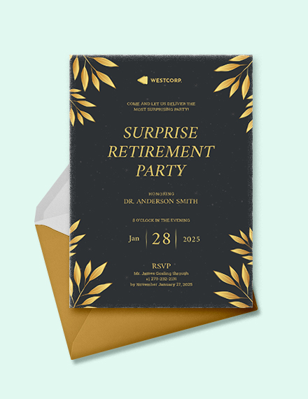 surprise retirement party invitation