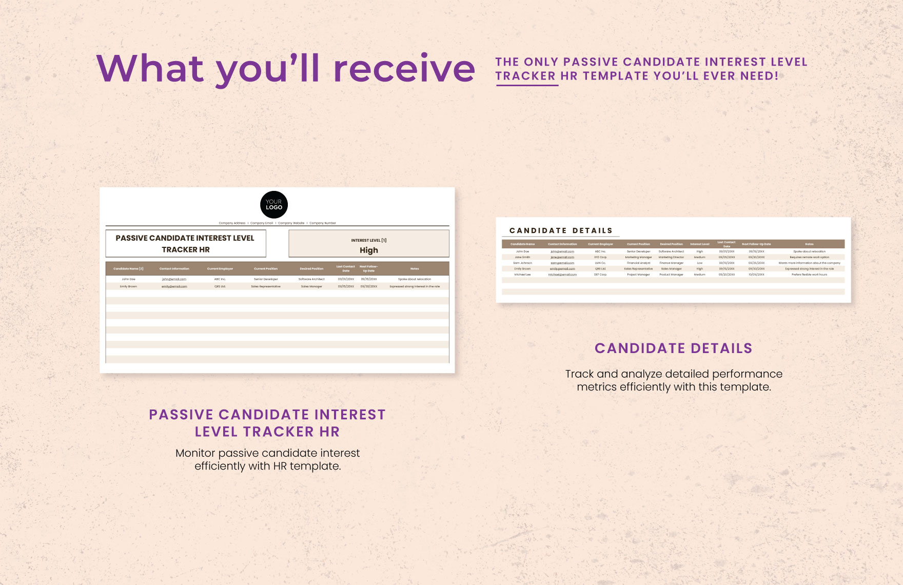 Passive Candidate Interest Level Tracker HR Template