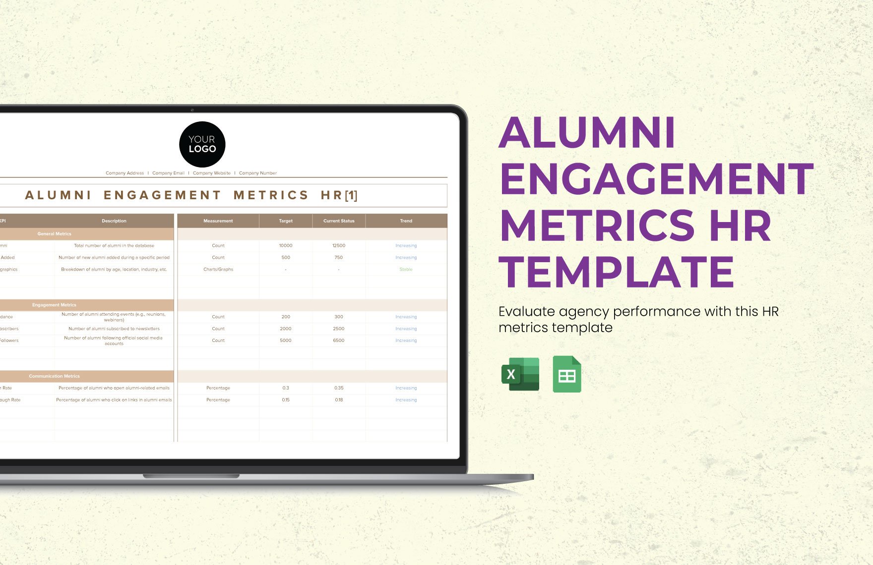 Alumni Engagement Metrics HR Template