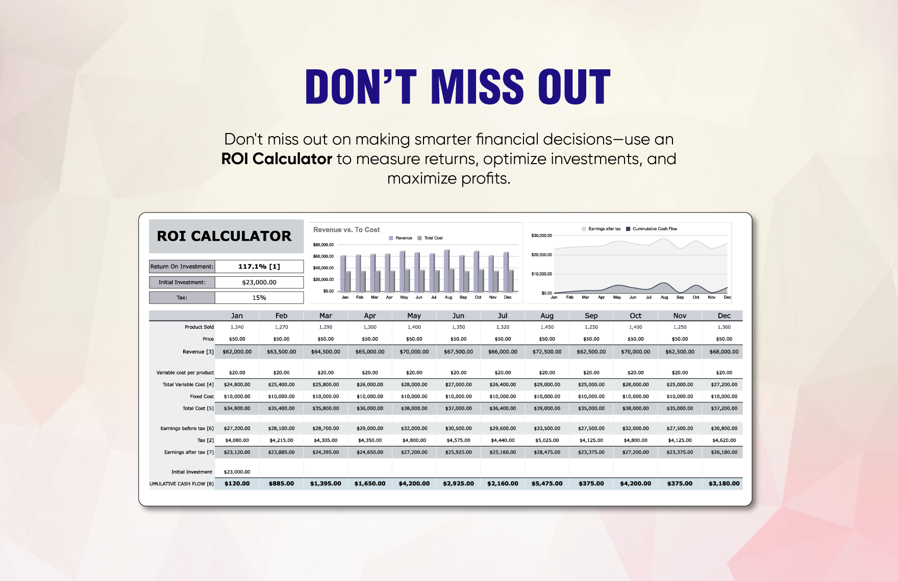 ROI Calculator Template