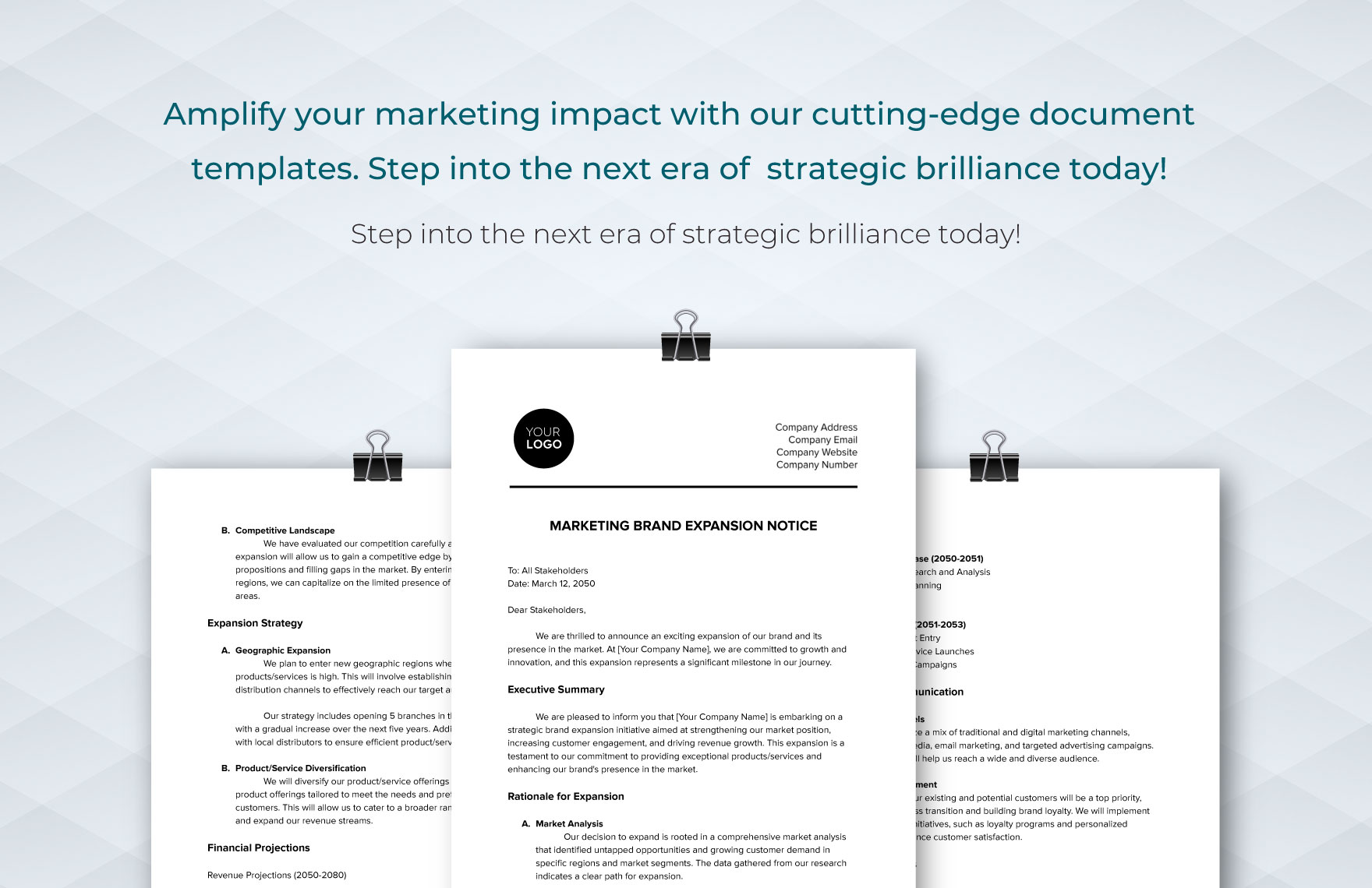 Marketing Brand Expansion Notice Template