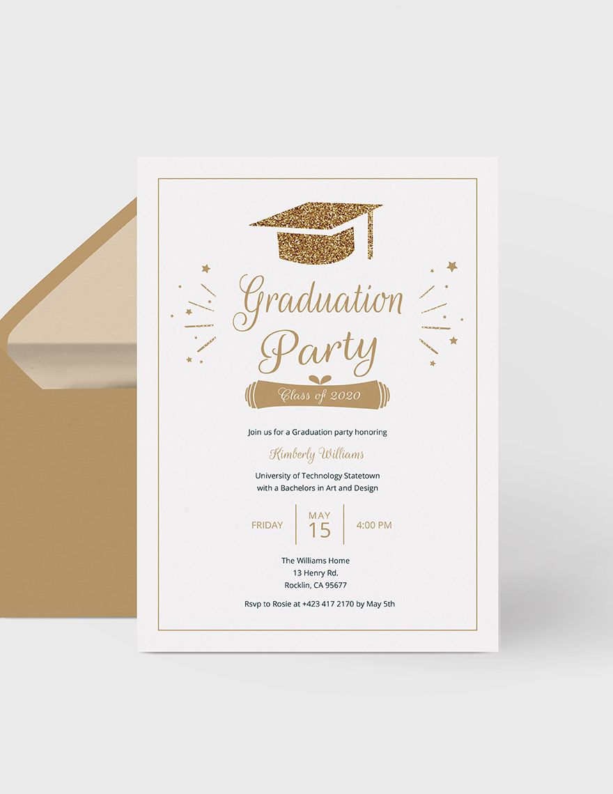 College Graduation Invitation Template