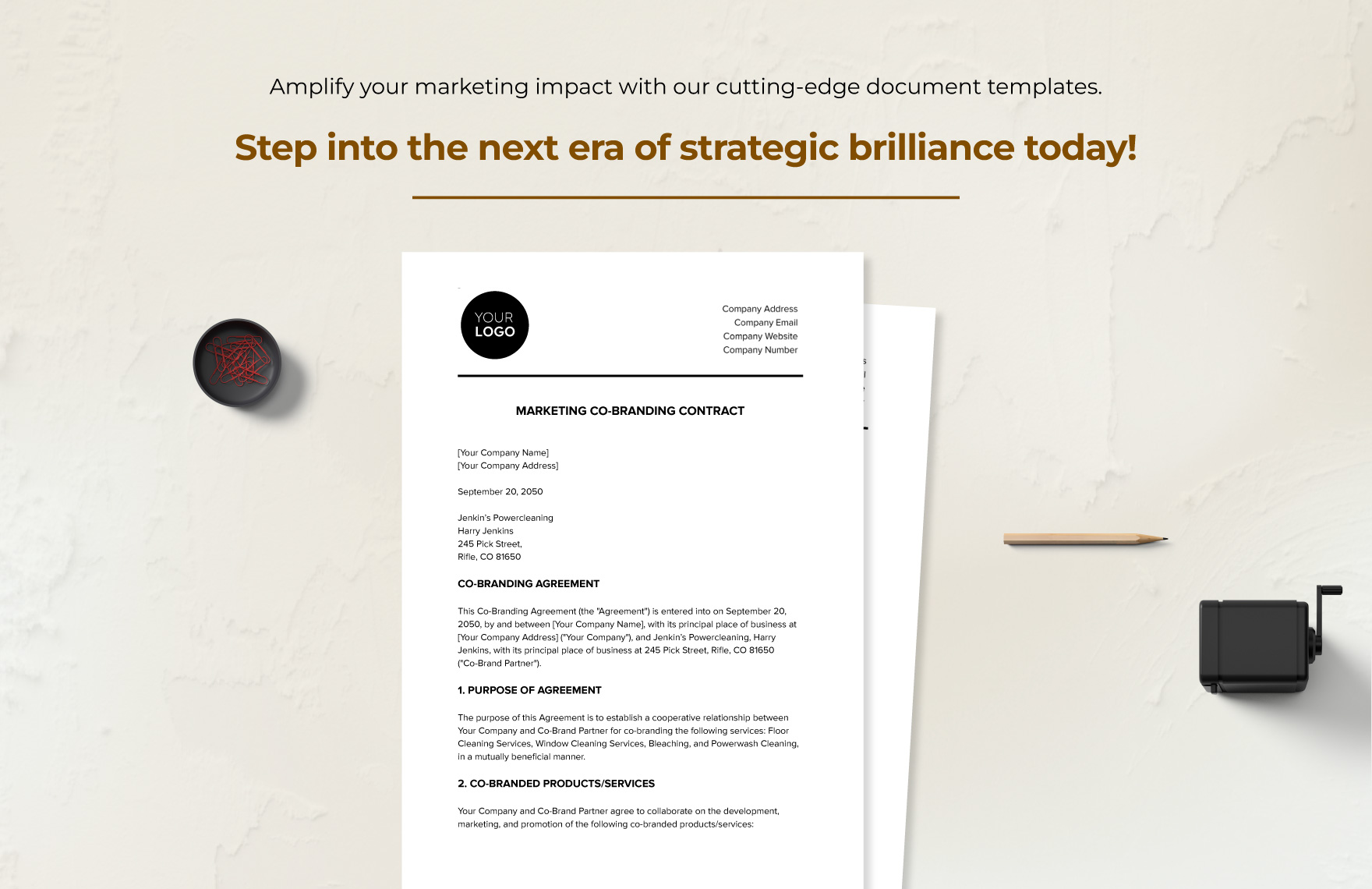 Marketing Co-branding Contract Template