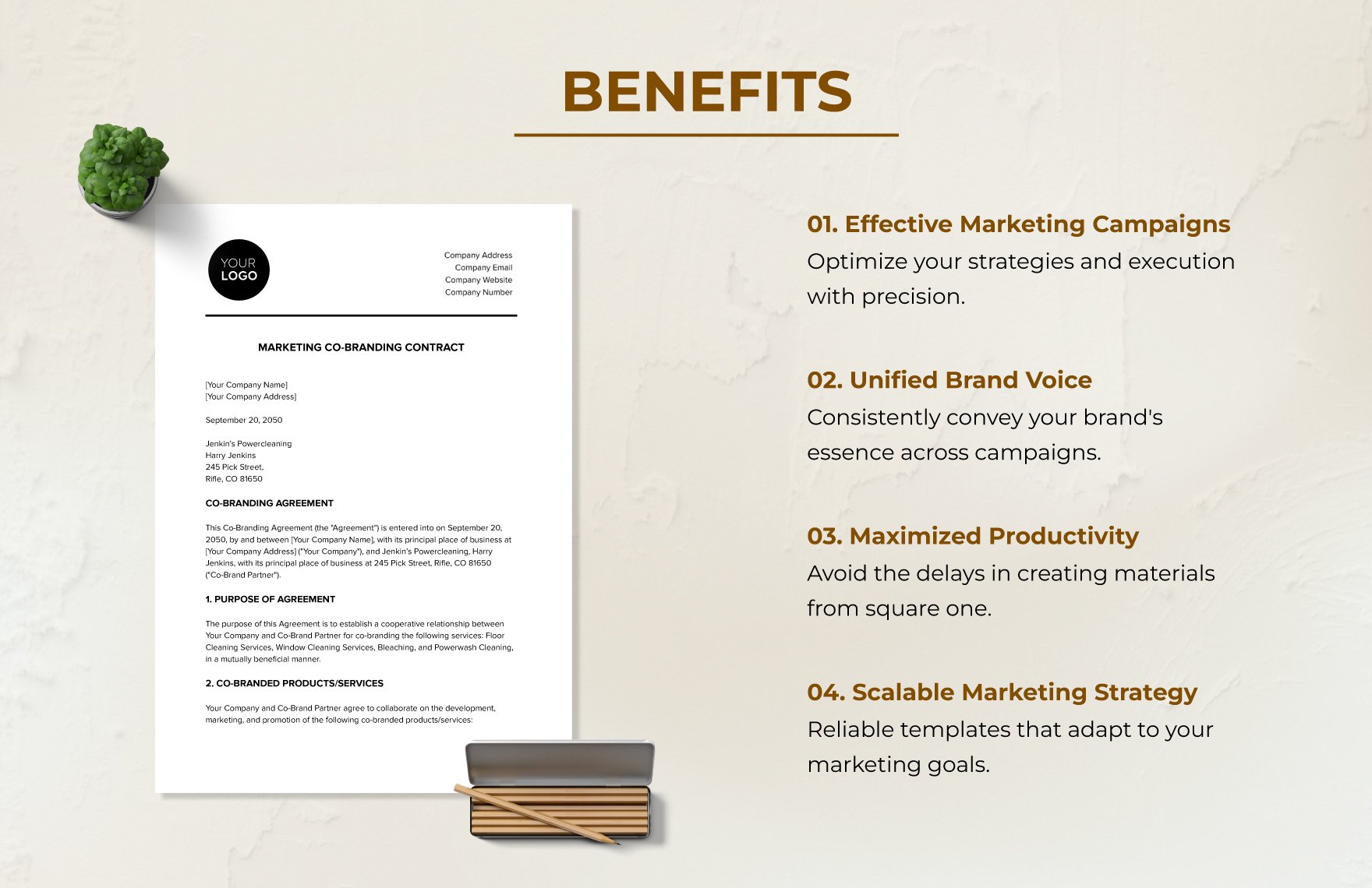 Marketing Co-branding Contract Template