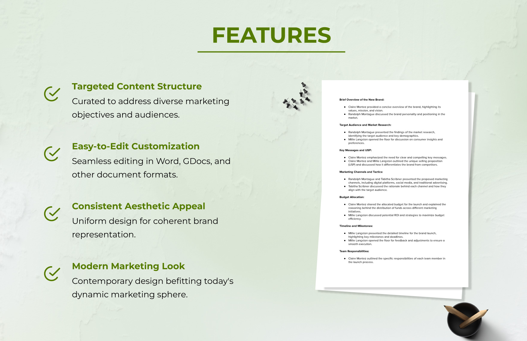 Marketing Brand Launch Minute Template