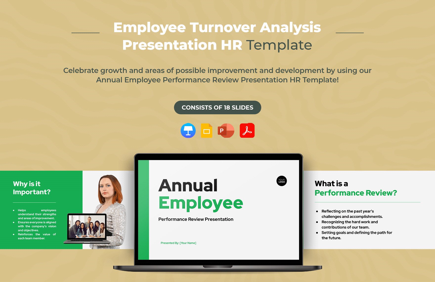 Annual Employee Performance Review Presentation HR Template