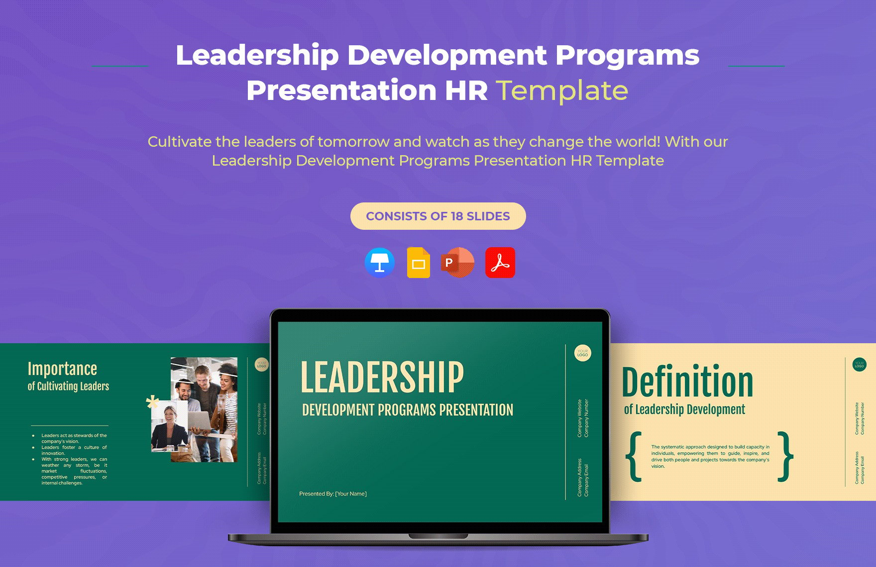Leadership Development Programs Presentation HR Template in PDF, PowerPoint, Google Slides, Apple Keynote