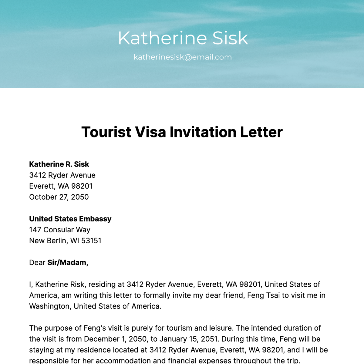 What Is Letter Of Invitation Tourist Visa Infoupdate