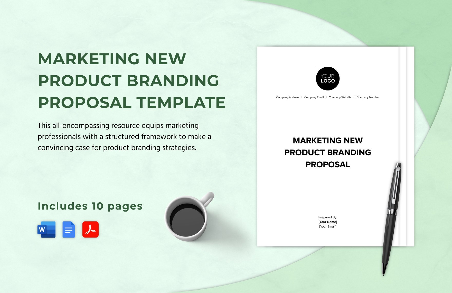Marketing New Product Branding Proposal Template