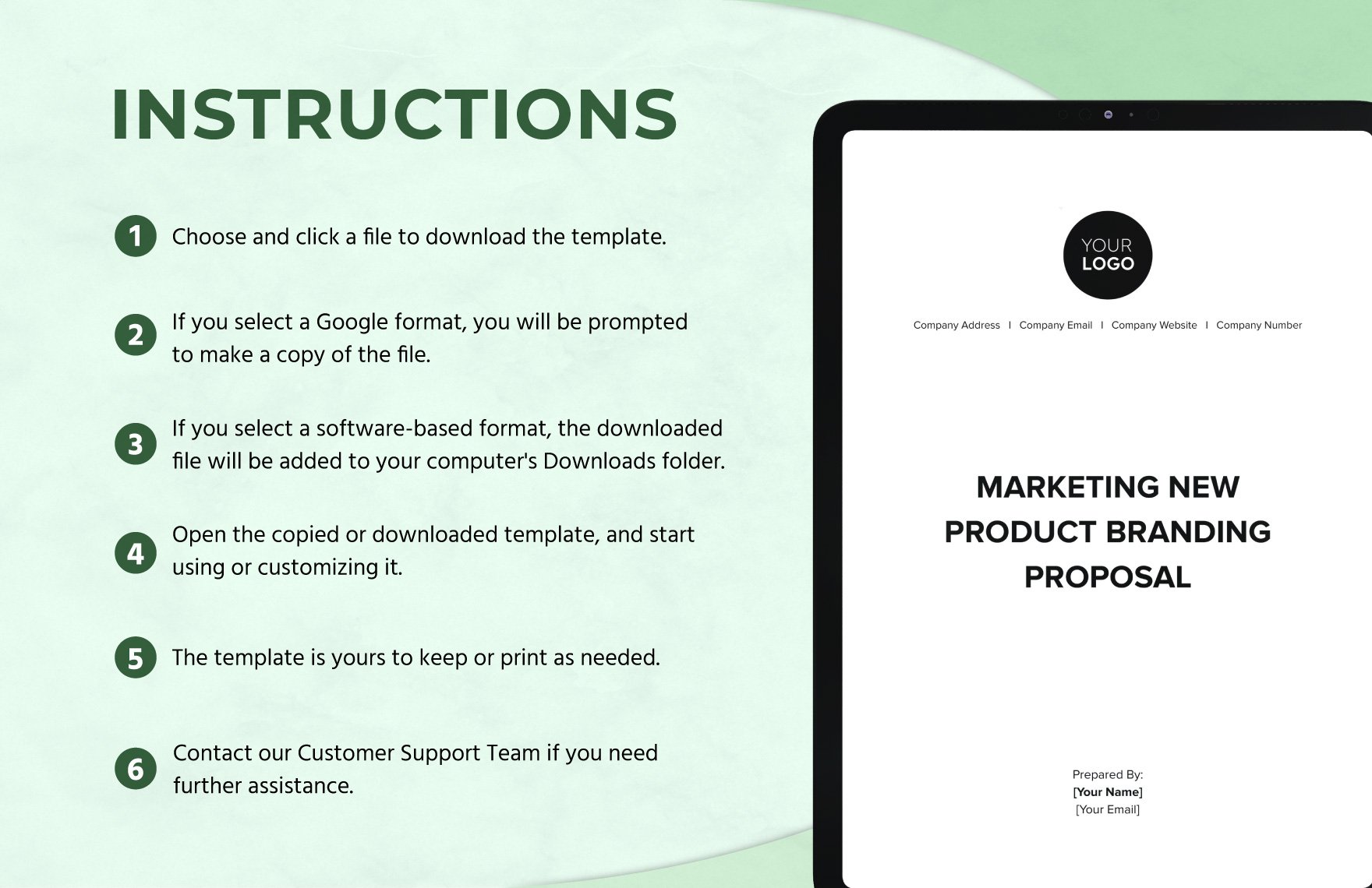 Marketing New Product Branding Proposal Template