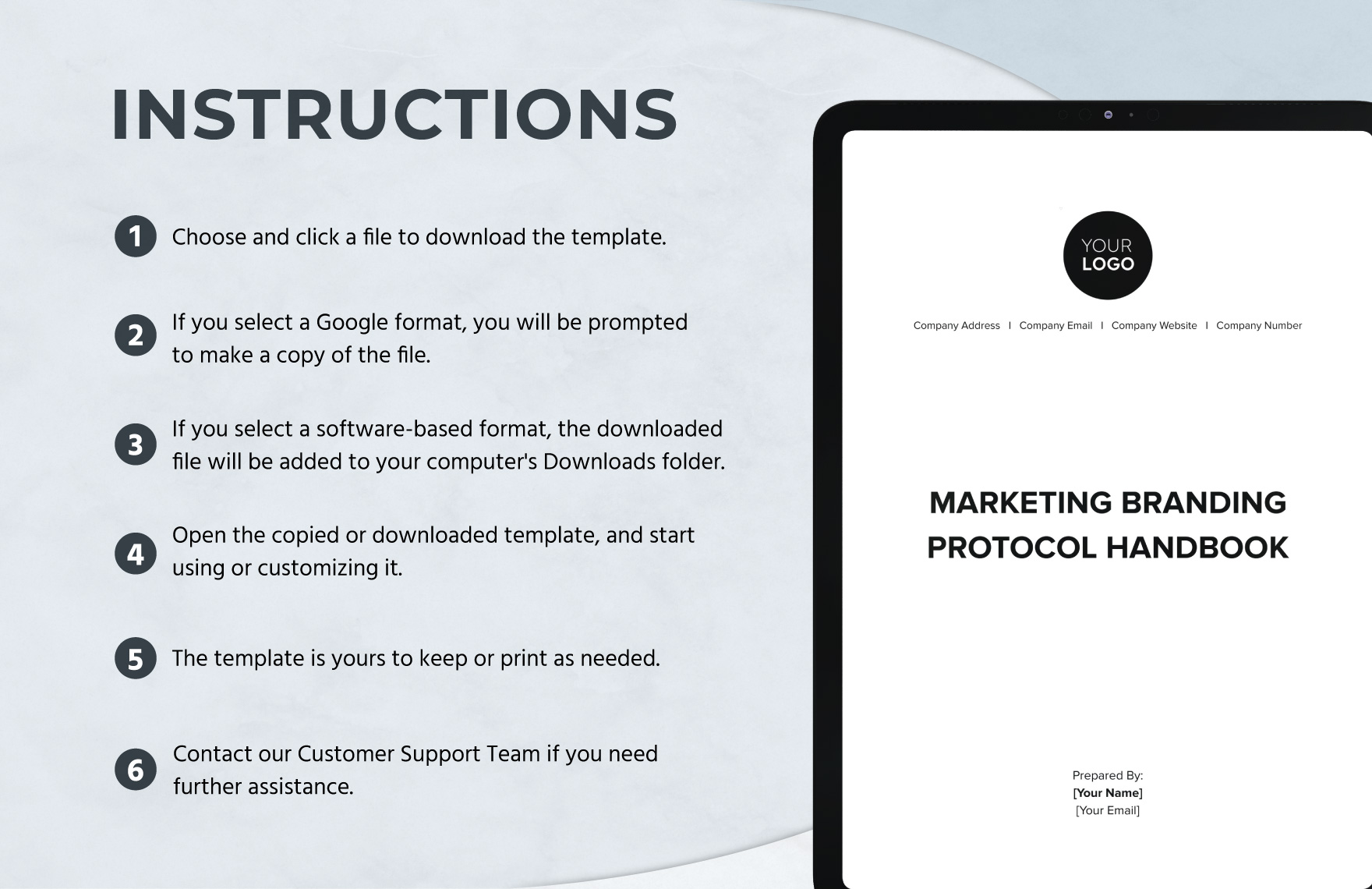 Marketing Branding Protocol Handbook Template