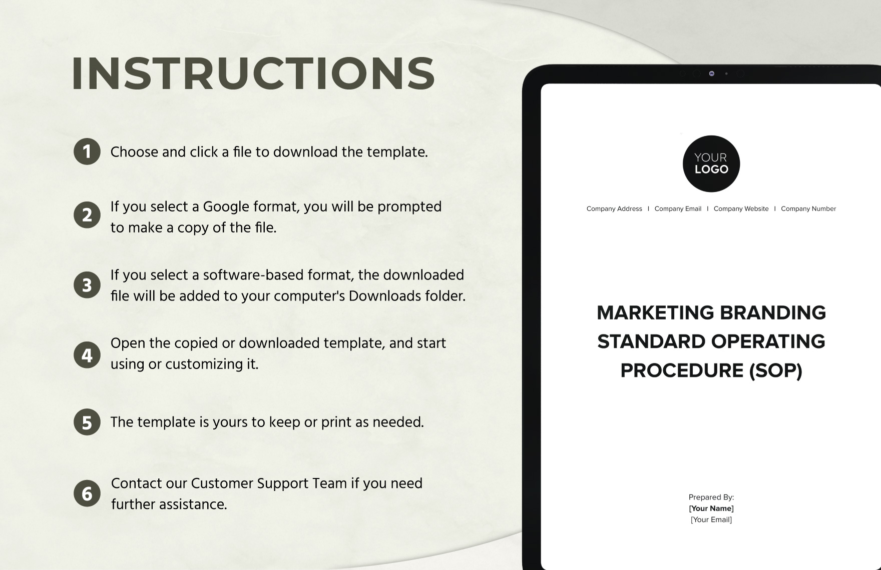 Marketing Branding Standard Operating Procedure (SOP) Template
