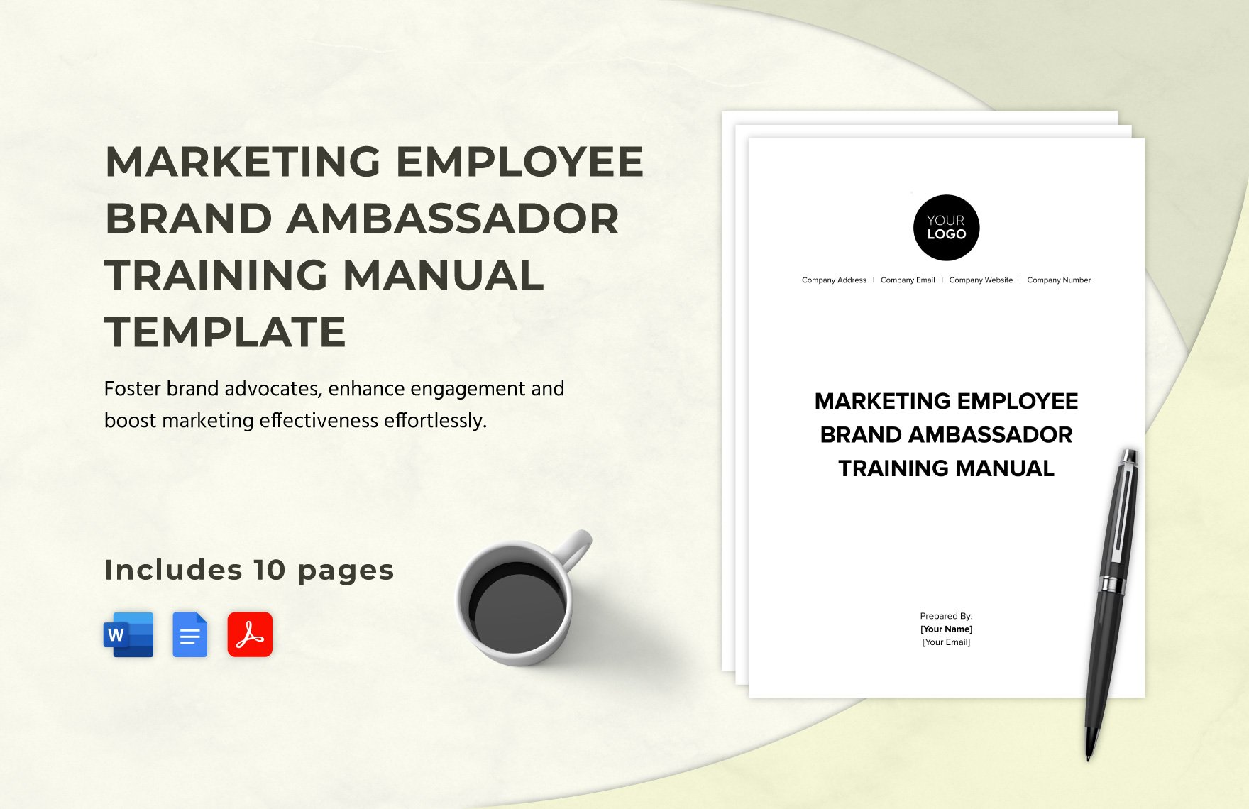 Marketing Employee Brand Ambassador Training Manual Template