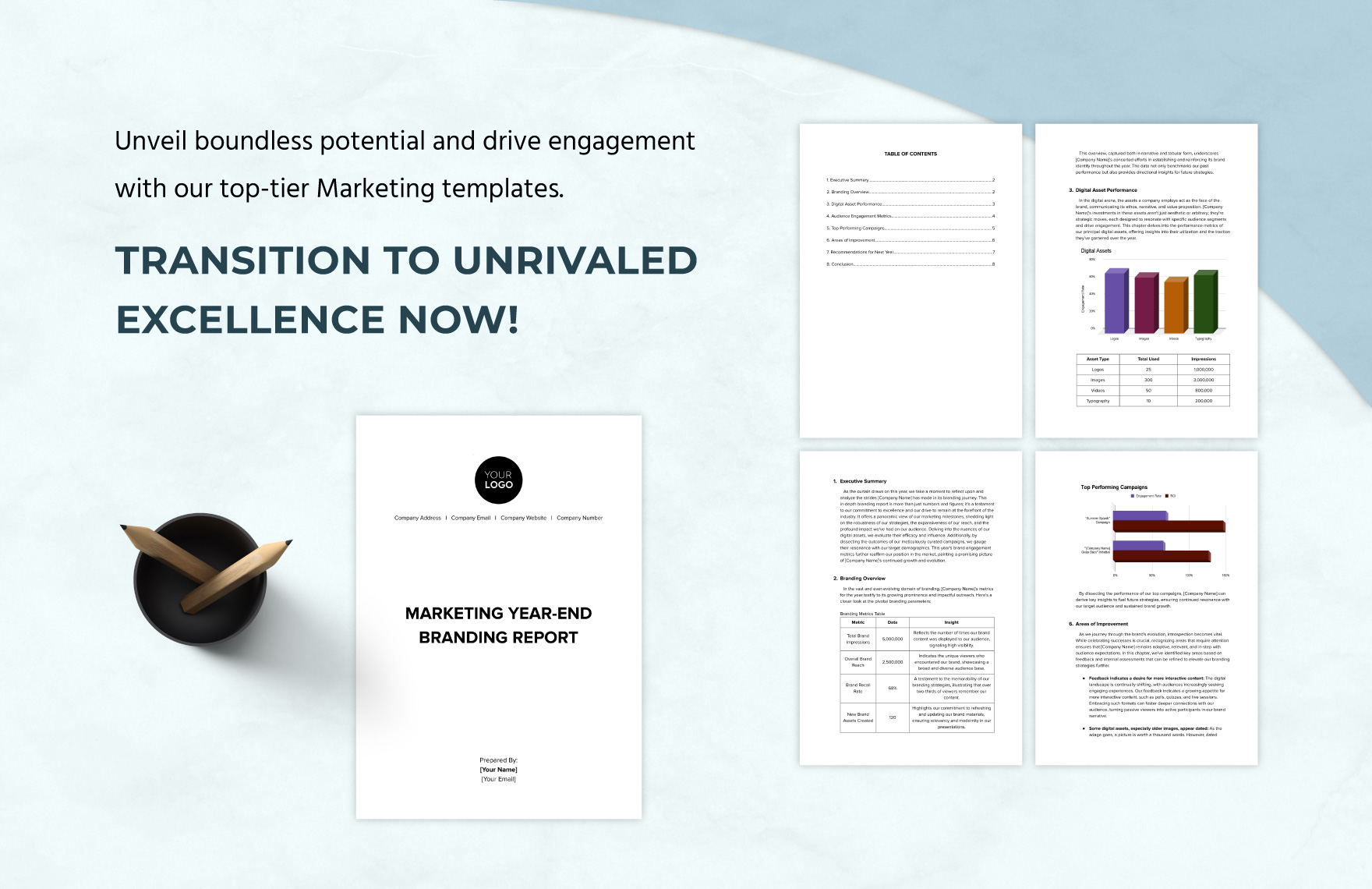 Marketing Year-end Branding Report Template