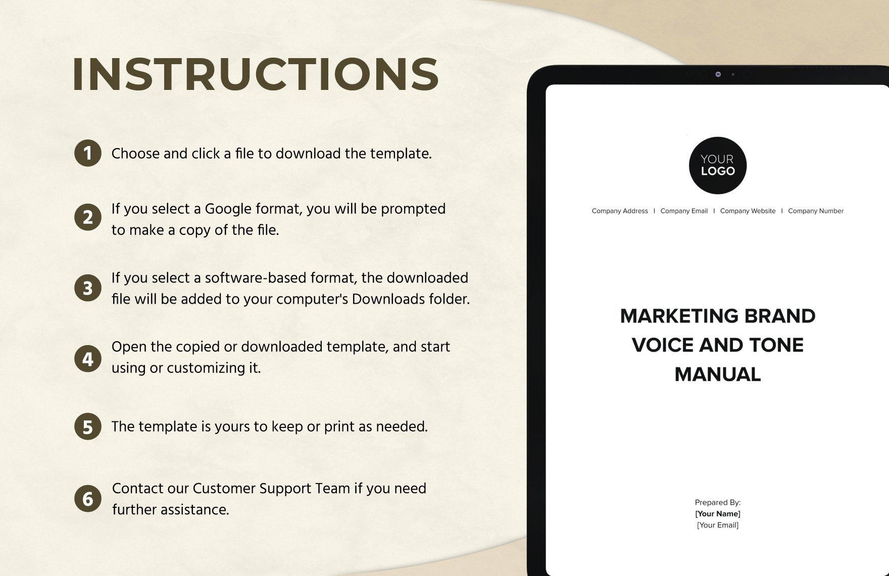 Marketing Brand Voice and Tone Manual Template