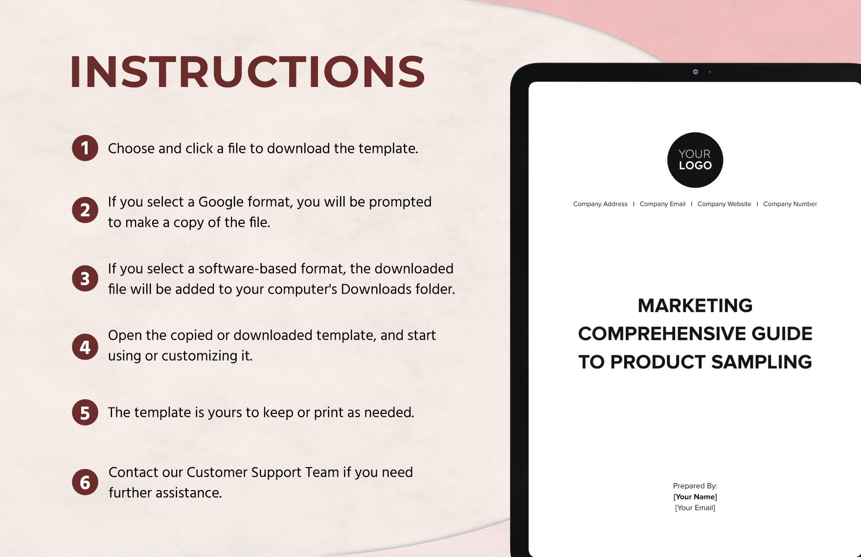 Marketing Comprehensive Guide to Product Sampling Template