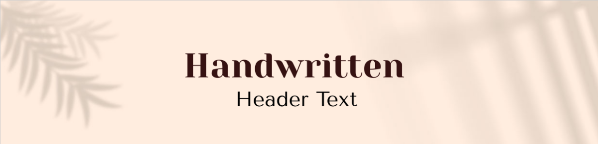 Free Handwritten Header Text Template