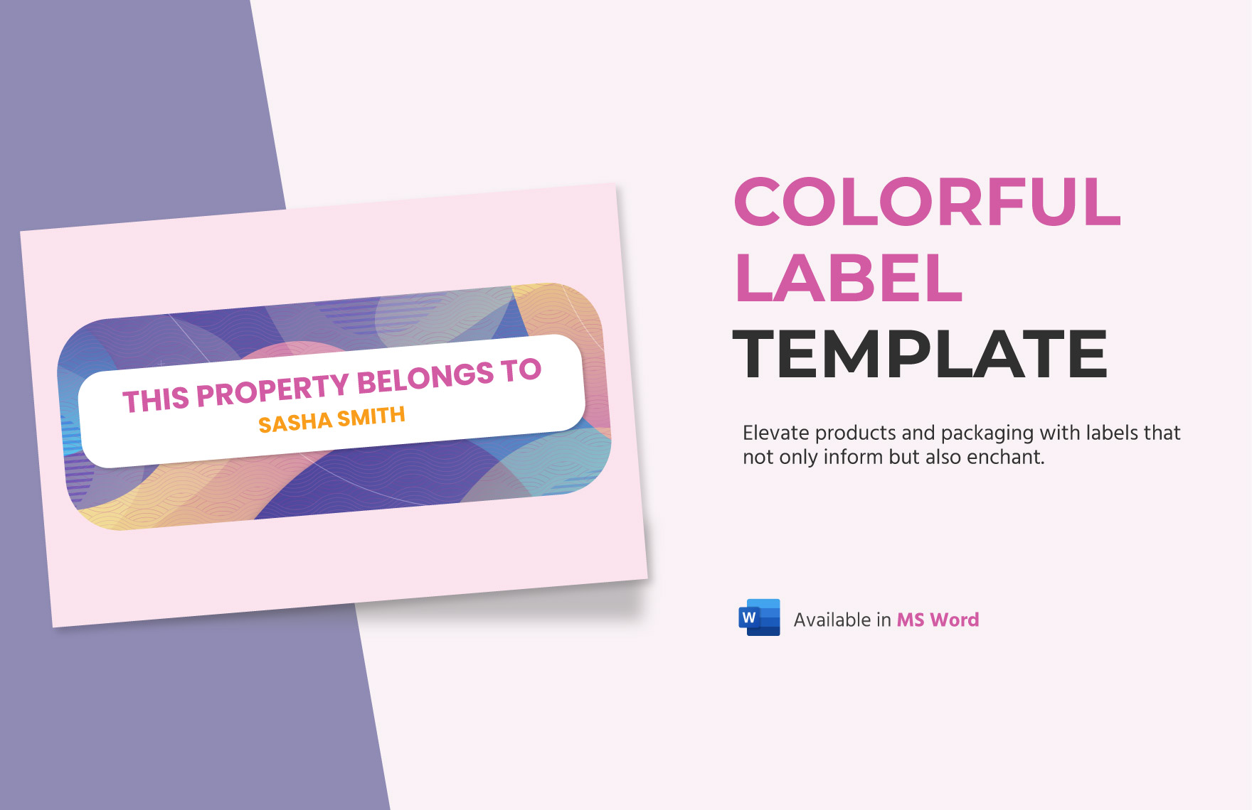 Colorful Label Template