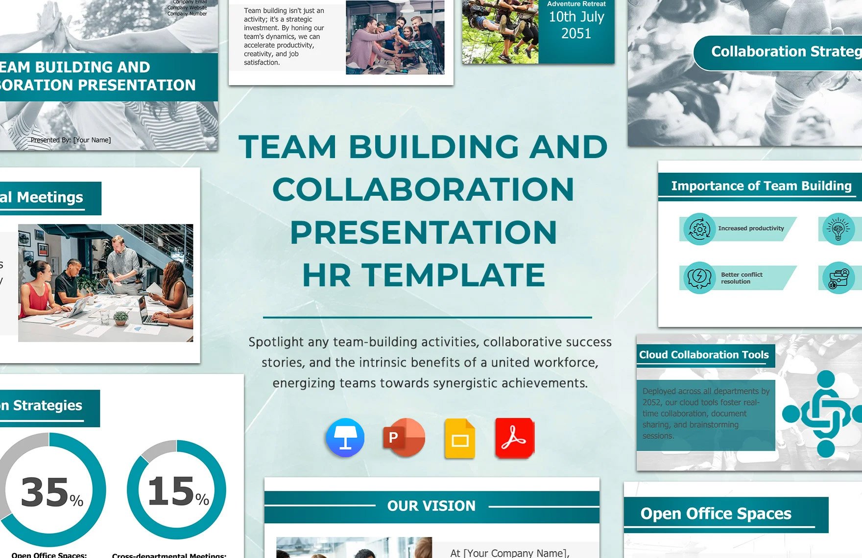 Team Building and Collaboration Presentation HR Template