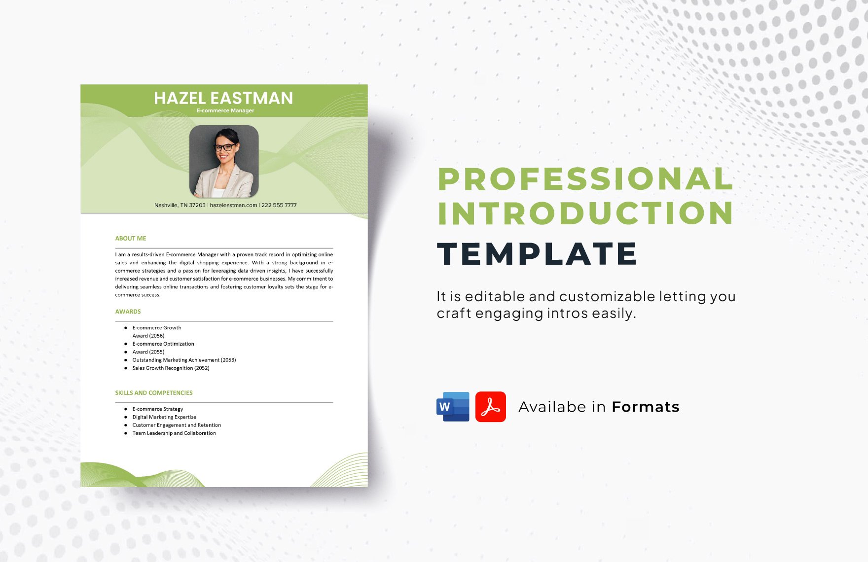 Free Professional Introduction Template in Word, PDF