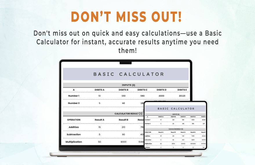 Basic Calculator Template