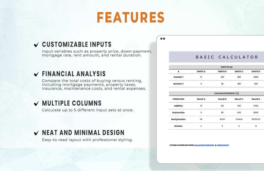Basic Calculator Template