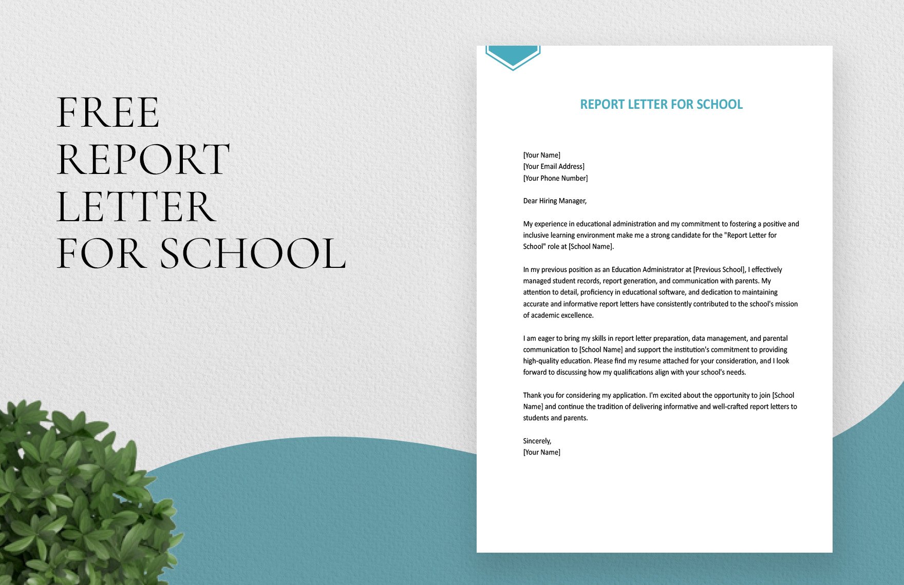 Report Letter For School in Word, Google Docs