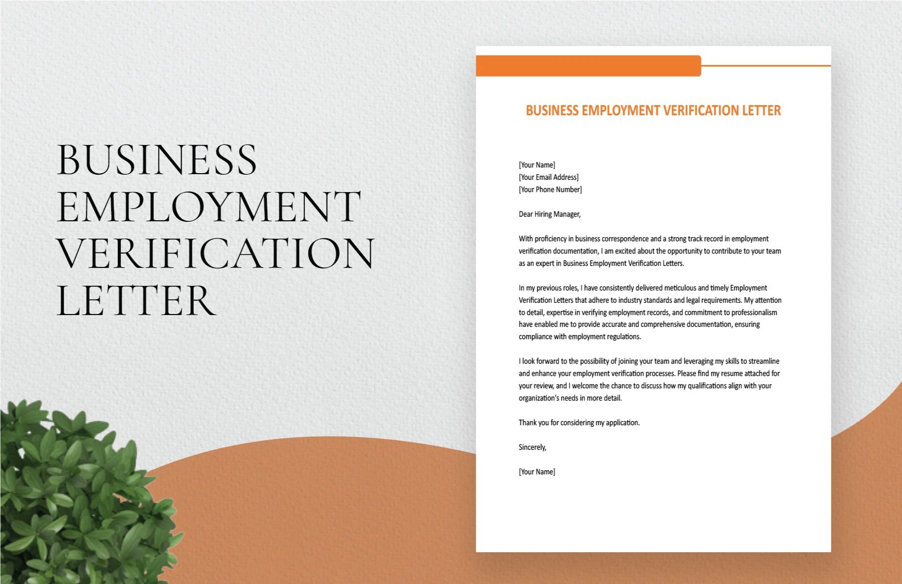 Free Business Employment Verification Letter in Word, Google Docs